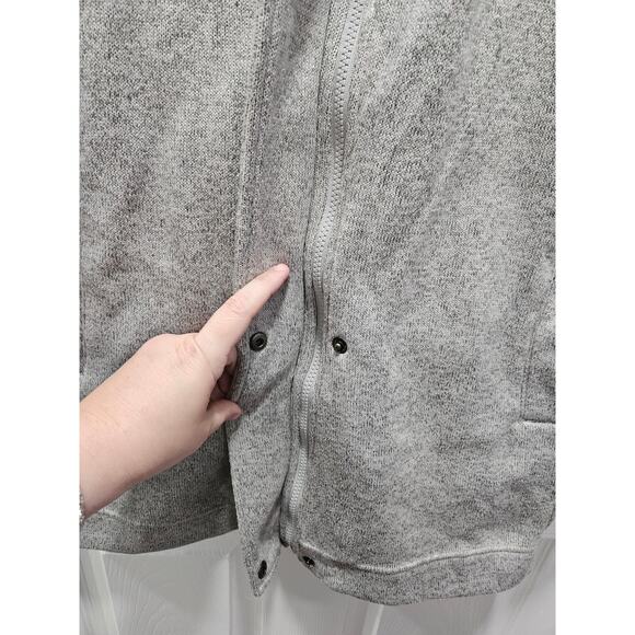 Lands End Gray Women's Zip Up Jacket Coat Size XL Lagenlook - Picture 6 of 15